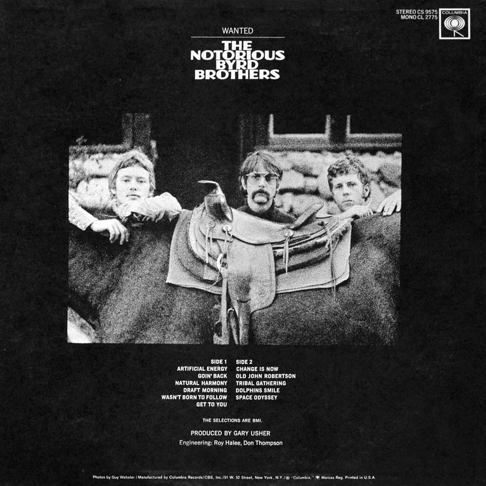The Byrds - The Notorious Byrd Brothers - Back Cover